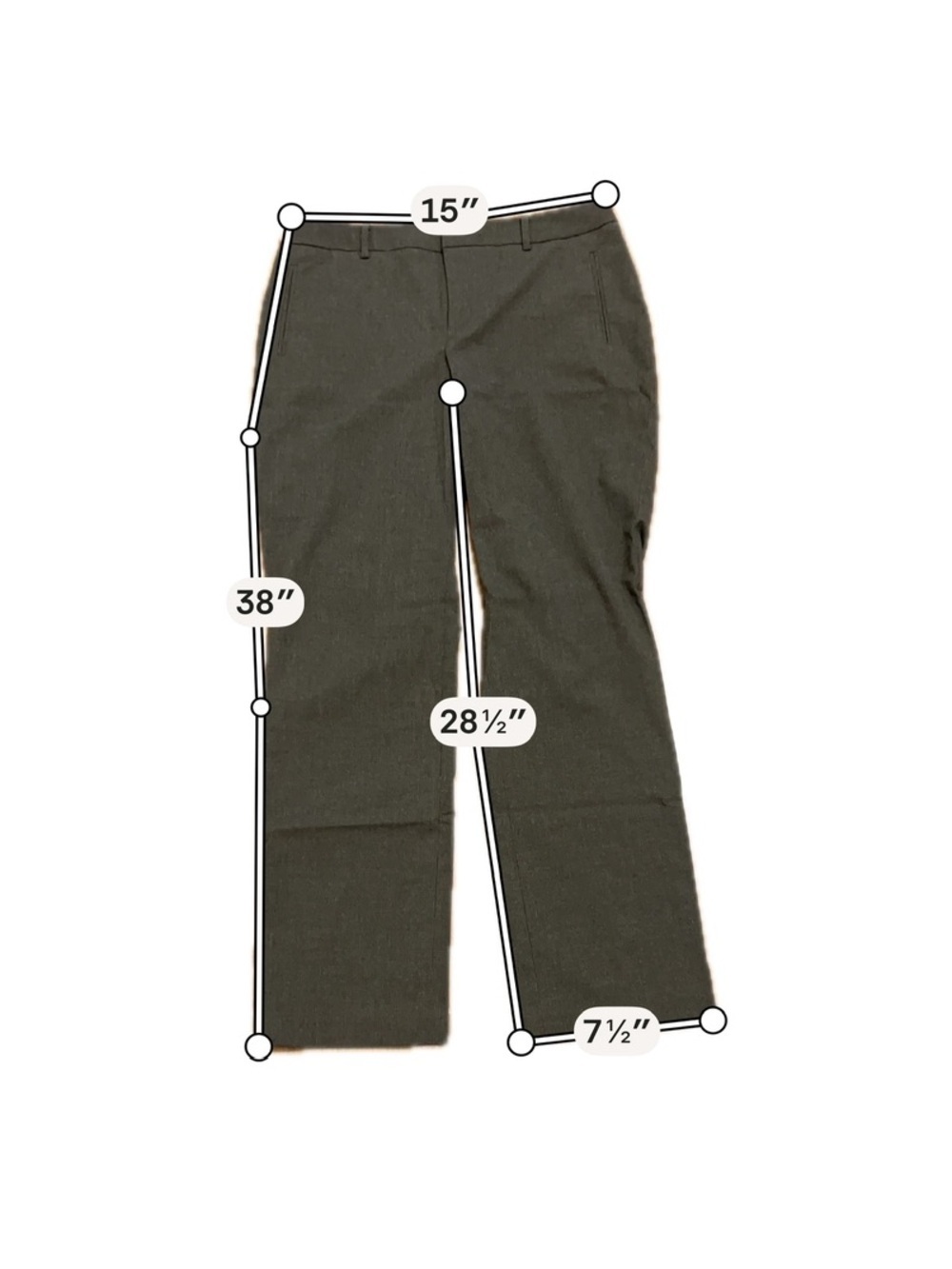 Coldwater Creek Wide Leg Pants in Charcoal - Picture 3 of 7